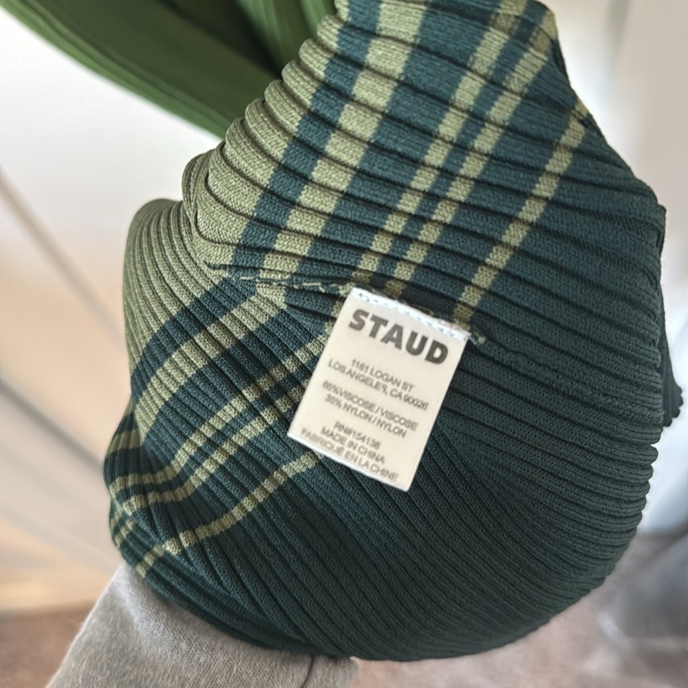Staud pine forest shoko Striped multi Green Knit Dress - Picture 14 of 14